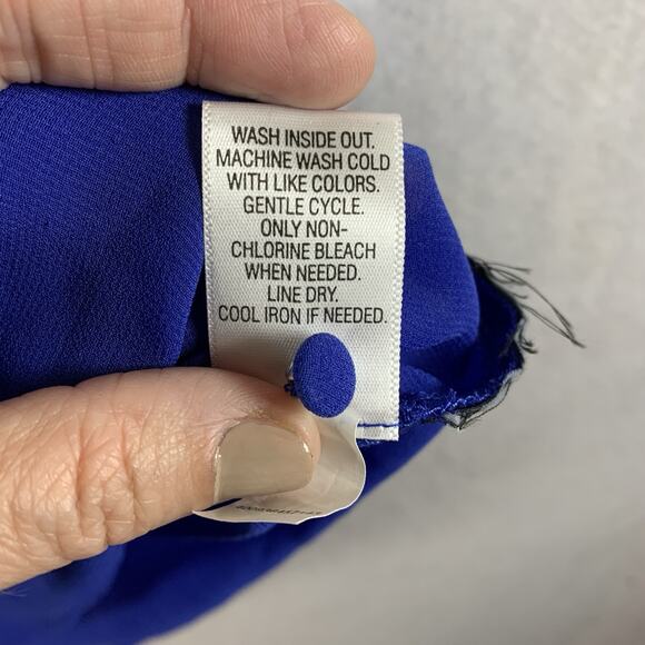 Womens Sheer Chiffon Tunic Top Sz M Cobalt Blue Whimsigoth‎ Fairy Grunge Witchy - Picture 13 of 15